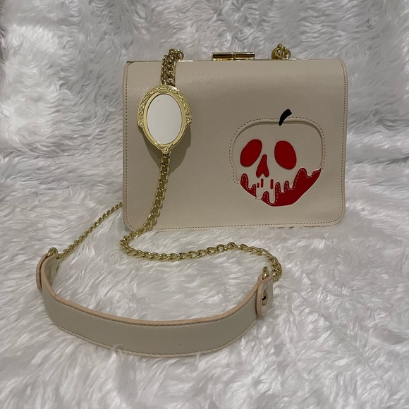 Loungefly Handbags - SOLD - Rare Loungefly Evil Queen Poison Apple Clasp Crossbody Purse